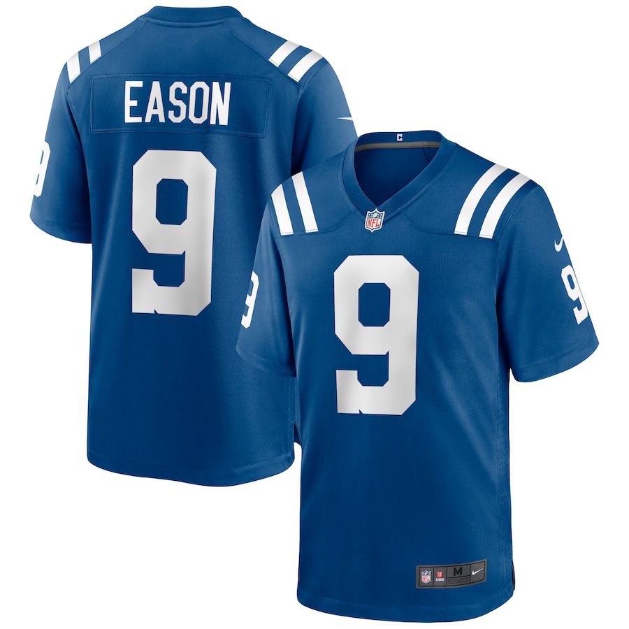 Men Indianapolis Colts 9 Jacob Eason Nike Royal Game NFL Jersey